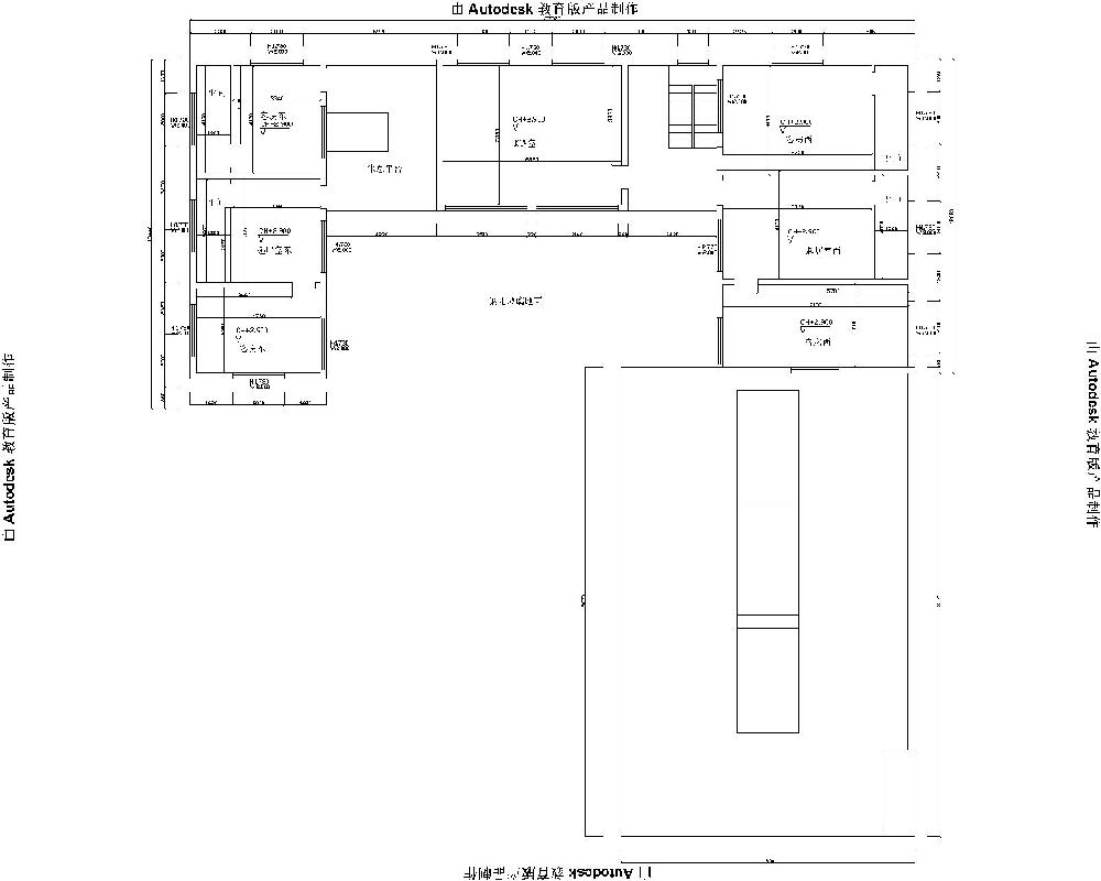 二樓原始結構圖，根據客戶需求合理利用和規劃空間，